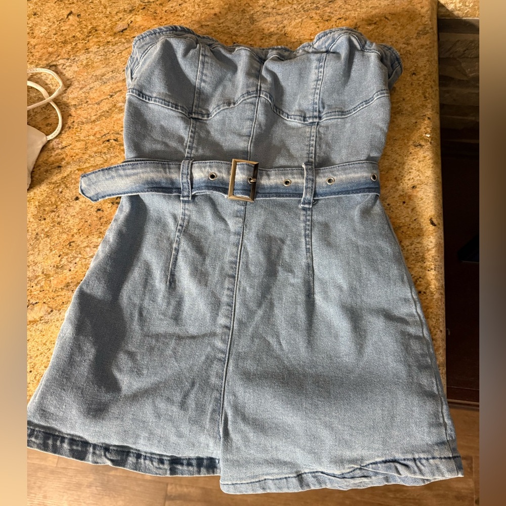 SHEIN denim romper